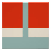 Geometrische vormen Abstract rood grijs Perfect Poster (Voorkant)