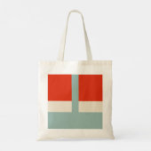 Geometrische vormen Abstract rood grijs Tote Bag (Achterkant)