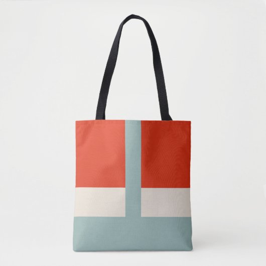 Geometrische vormen Abstract rood grijs Tote Bag (Voorkant)