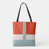 Geometrische vormen Abstract rood grijs Tote Bag (Achterkant)