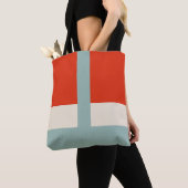 Geometrische vormen Abstract rood grijs Tote Bag (Dichtbij)