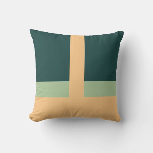 Geometrische vormen Abstracte kunst Groene abrikoo Kussen (Voorkant)