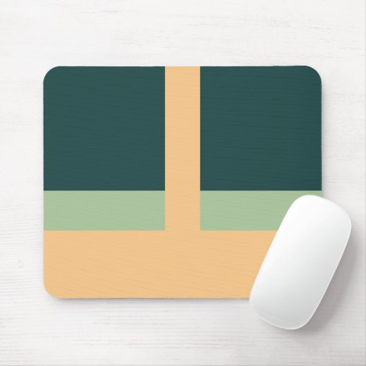 Geometrische vormen Abstracte kunst Groene abrikoo Muismat (Met muis)