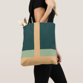 Geometrische vormen Abstracte kunst Groene abrikoo Tote Bag (Dichtbij)