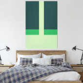 Geometrische vormen Abstracte kunst Groene kleuren Canvas Afdruk (Insitu (Slaapkamer))