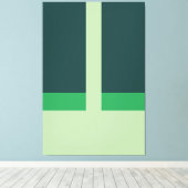 Geometrische vormen Abstracte kunst Groene kleuren Canvas Afdruk (Insitu (Houten vloer))