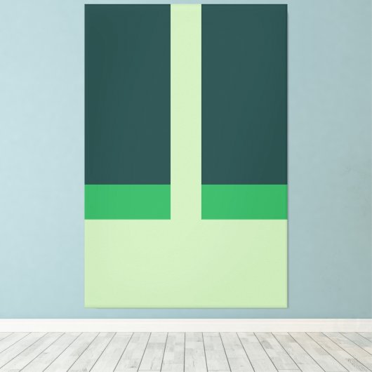 Geometrische vormen Abstracte kunst Groene kleuren Canvas Afdruk (Insitu (Houten vloer))