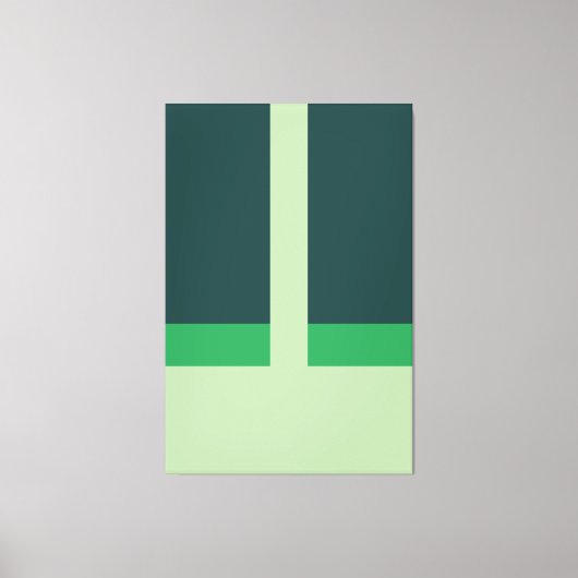Geometrische vormen Abstracte kunst Groene kleuren Canvas Afdruk (Voorkant)