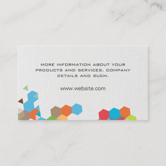Geometrische vormen | Achtergrond Canvas Visitekaartje (Achterkant)