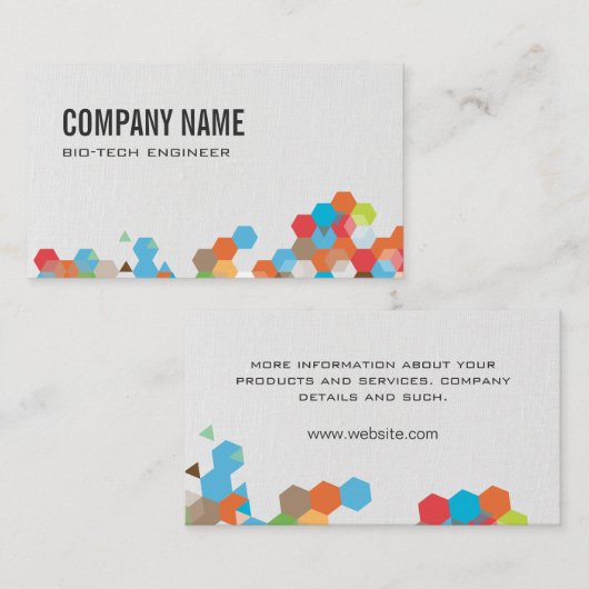 Geometrische vormen | Achtergrond Canvas Visitekaartje (Voorkant / Achterkant)