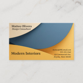 Geometrische vormen achtergrond in blauw en geel visitekaartje