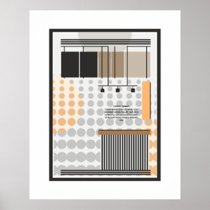 geometrische vormen bauhaus klassieke poster