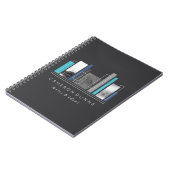 Geometrische vormen Blauw & grijs Notitieboek (Linkerzijde)