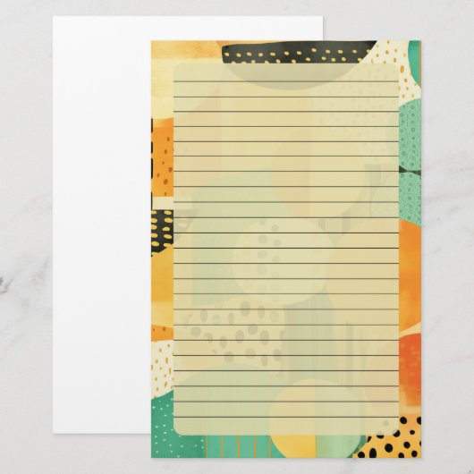 Geometrische vormen briefpapier (Voorkant / Achterkant)