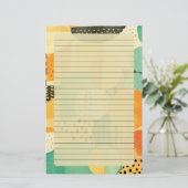 Geometrische vormen briefpapier (Staand voorkant)