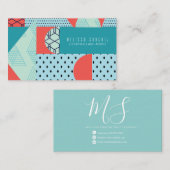 Geometrische vormen Cirkelvormige Stippen Visitekaartje (Voorkant / Achterkant)