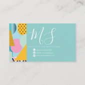 Geometrische vormen Cirkelvormige Stippen Visitekaartje (Achterkant)