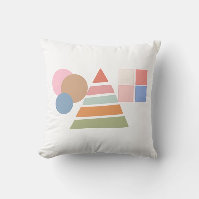 "Geometrische vormen decoratief kussen" Kussen (Voorkant)