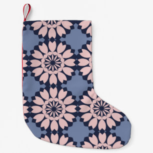 Geometrische vormen: Decoratief naadloos patroon. Kleine Kerstsok