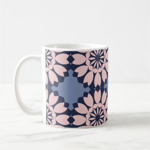 Geometrische vormen: Decoratief naadloos patroon. Koffiemok