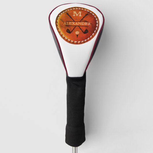 Geometrische Vormen Design leer Golfheadcover (Voorkant)