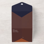 Geometrische Vormen Donkere Tinten Trouw  All In One Uitnodiging (Buitenkant)