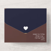 Geometrische Vormen Donkere Tinten Trouw  All In One Uitnodiging (Achterkant)