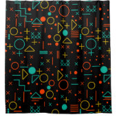 Geometrische vormen douchegordijn (Voorkant)