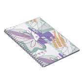 Geometrische vormen en bloemen op wit. notitieboek (Rechterzijde)