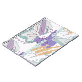 Geometrische vormen en bloemen op wit. notitieboek (Linkerzijde)