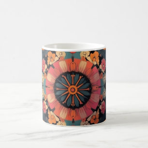 Geometrische Vormen en Felle Kleuren Muurkunst Pri Koffiemok