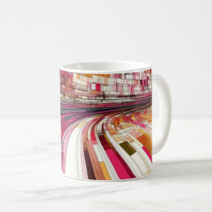 Geometrische Vormen en Levendige Kleuren Muur Kuns Koffiemok