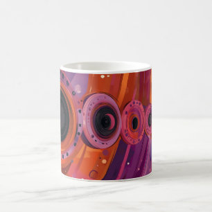 Geometrische Vormen en Levendige Kleuren Muur Kuns Koffiemok