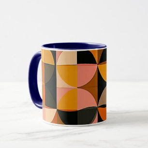 Geometrische Vormen en Levendige Kleuren Muur Kuns Mok