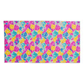 Geometrische vormen en lijnen in levendige kleuren kussensloop (Achterkant-Rechts)