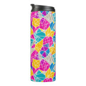 Geometrische vormen en lijnen in levendige kleuren thermosbeker (Geroteerd rechts)