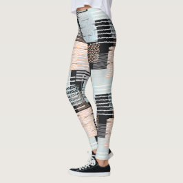 Geometrische vormen en strepen leggings