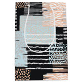 Geometrische vormen en strepen medium cadeauzakje (Voorkant)