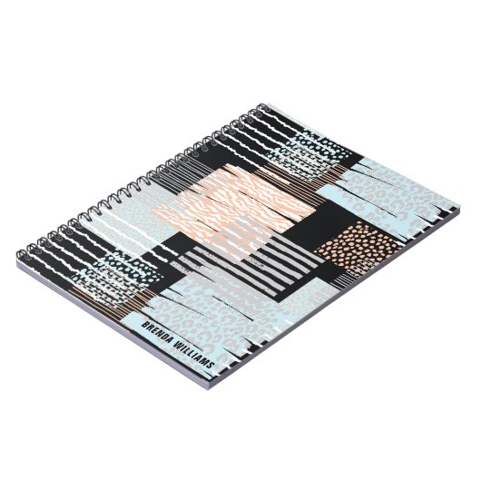 Geometrische vormen en strepen notitieboek (Linkerzijde)