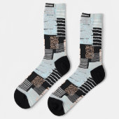 Geometrische vormen en strepen sokken (Links)