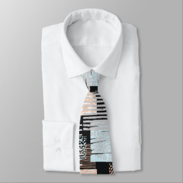 Geometrische vormen en strepen stropdas