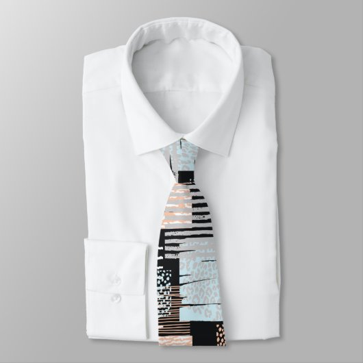 Geometrische vormen en strepen stropdas (Gebonden)