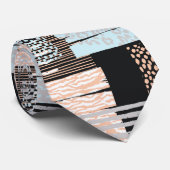 Geometrische vormen en strepen stropdas (Opgerold)