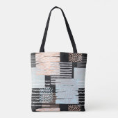 Geometrische vormen en strepen tote bag (Achterkant)