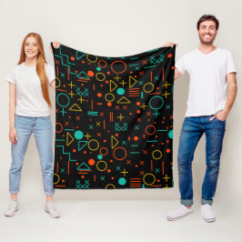 Geometrische vormen fleece deken