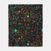 Geometrische vormen fleece deken (Voorkant)