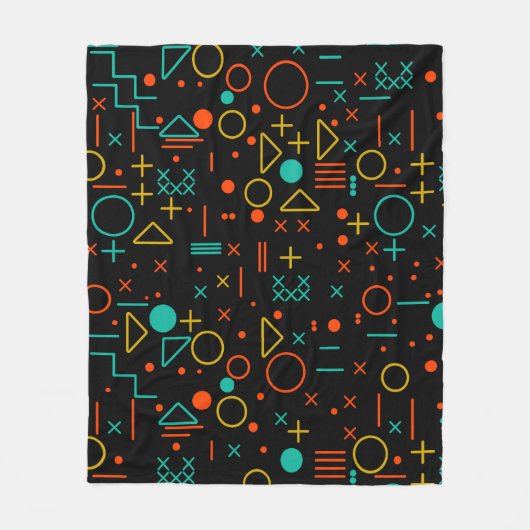 Geometrische vormen fleece deken (Voorkant)