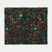 Geometrische vormen fleece deken (Voorkant (Horizontaal))