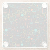 Geometrische vormen glazen onderzetter (Achterkant)