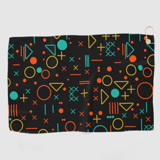 Geometrische vormen golfhanddoek (Horizontaal)